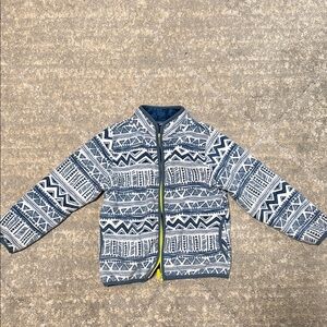 Geometric Blue and White Jacket